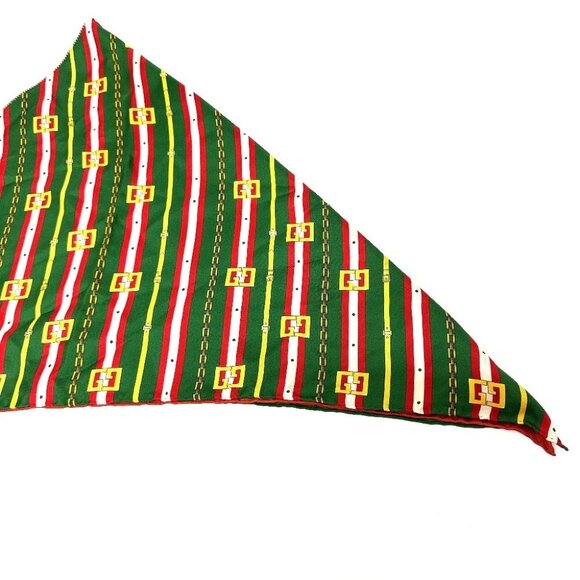 GUCCI Floral all-over pattern Flora Flower Triangle Scarf silk Multicolore - Picture 9 of 16